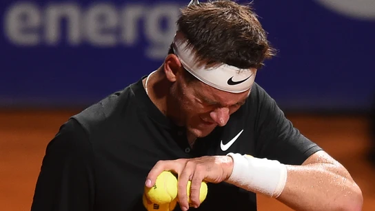 Del Potro rompe a llorar en el último saque de su carrera Del Potro rompe a llorar en el último saque de su carrera