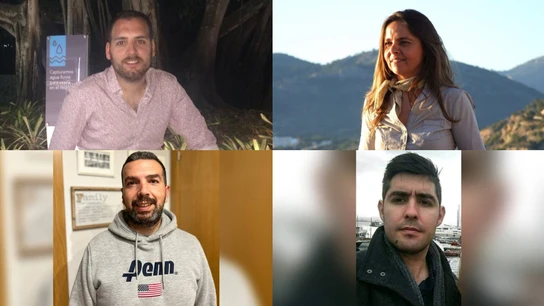 De izquierda a derecha y de arriba a abajo: Iñaki Ibisate, dependiente; Sonia Álvarez, trabajadora turística; Alberto Diezma, limpiador, y Martín Moreno, trabajador hostelero. A todos les afecta la reforma laboral. De izquierda a derecha y de arriba a abajo: Iñaki Ibisate, dependiente; Sonia Álvarez, trabajadora turística; Alberto Diezma, limpiador, y Martín Moreno, trabajador hostelero. A todos les afecta la reforma laboral.