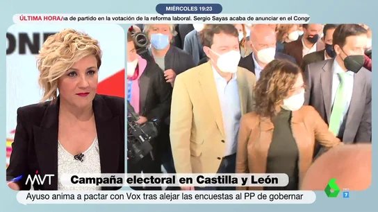 El análisis de Cristina Pardo de la campaña en Castilla y León: "Casado no está atendiendo a los periodistas, le pone cara de perdedor" El análisis de Cristina Pardo de la campaña en Castilla y León: "Casado no está atendiendo a los periodistas, le pone cara de perdedor"