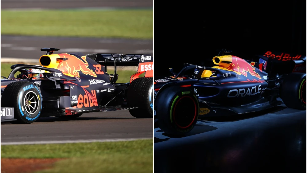 El monoplaza de Red Bull 2021 y 2022