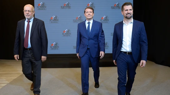 Los candidatos del PSOE, PP y Cs, Luis Tudanca, Alfonso Fernández Mañueco y Francisco Igea Los candidatos del PSOE, PP y Cs, Luis Tudanca, Alfonso Fernández Mañueco y Francisco Igea
