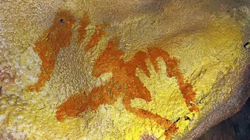Pinturas de la cueva de Maltravieso, en Cáceres