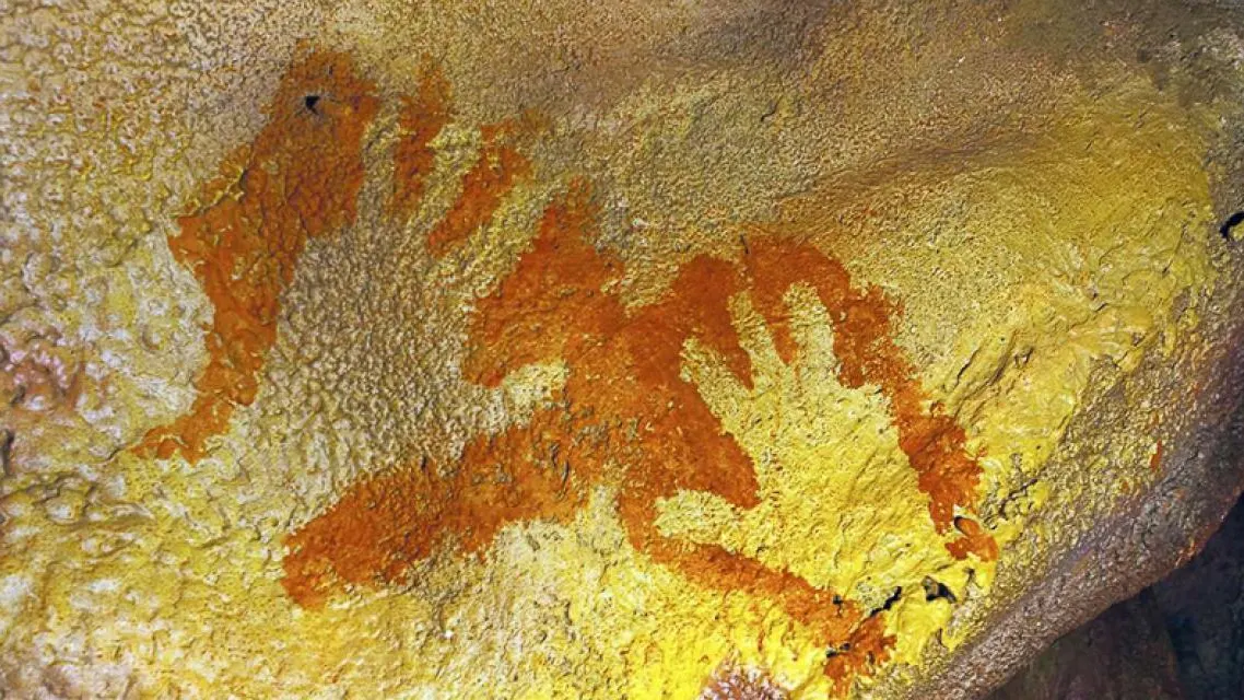 Pinturas de la cueva de Maltravieso, en Cáceres
