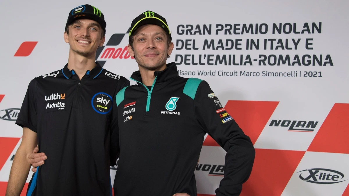 Luca Marini y Valentino Rossi, en Emilia-Romagna