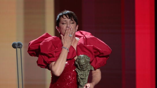 Blanca Portillo recogiendo su Goya a Mejor actriz