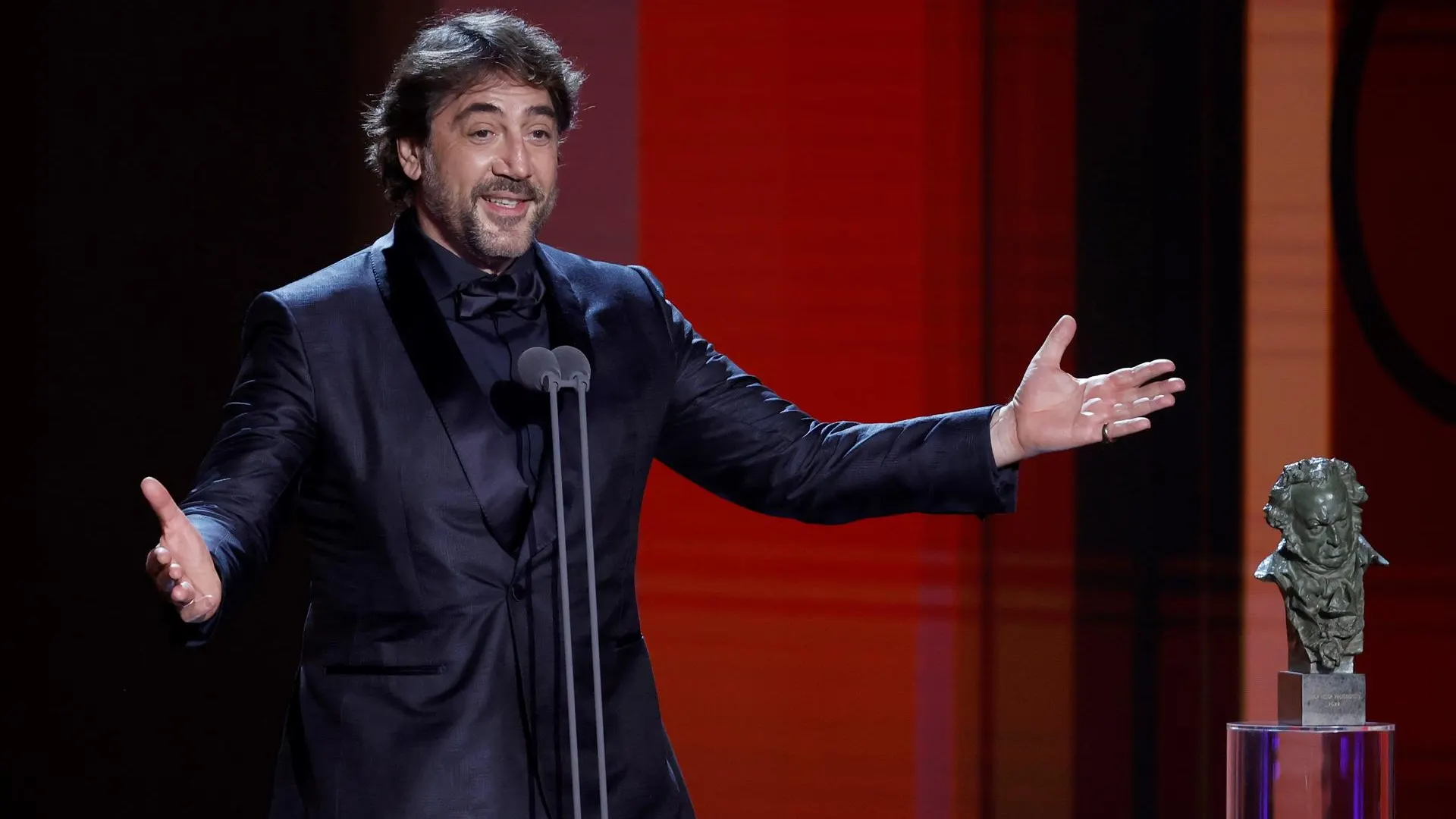 Javier Bardem, Goya a Mejor Actor Protagonista por 'El buen patrón': "Penélope, te quiero. Mamá, esto es para ti"