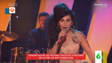 La impactante actuación de Sandra Golpe caracterizada como Amy Winehouse que deja "con el culo torcido" a Dani Mateo
