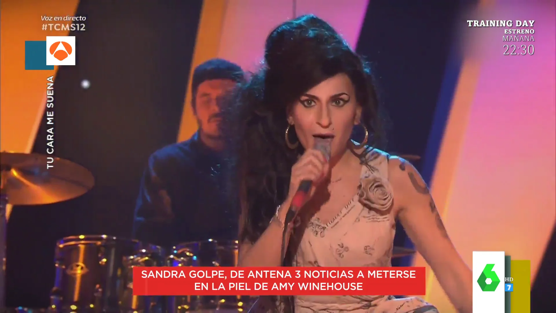 La impactante actuación de Sandra Golpe caracterizada como Amy Winehouse que deja "con el culo torcido" a Dani Mateo