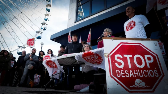 Una manifestación contra los desahucios en una foto de archivo. Una manifestación contra los desahucios en una foto de archivo.