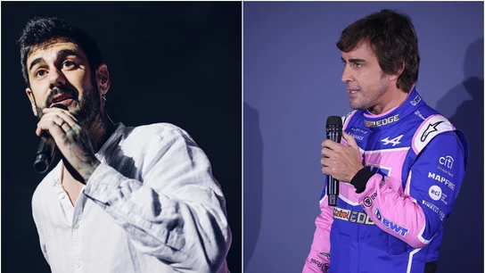 Melendi y Fernando Alonso Melendi y Fernando Alonso