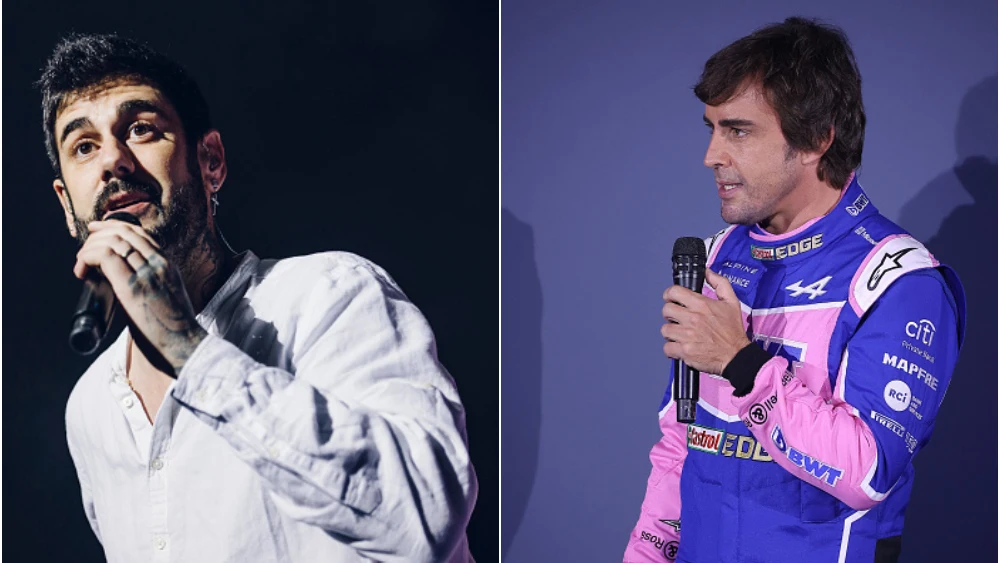 Melendi y Fernando Alonso