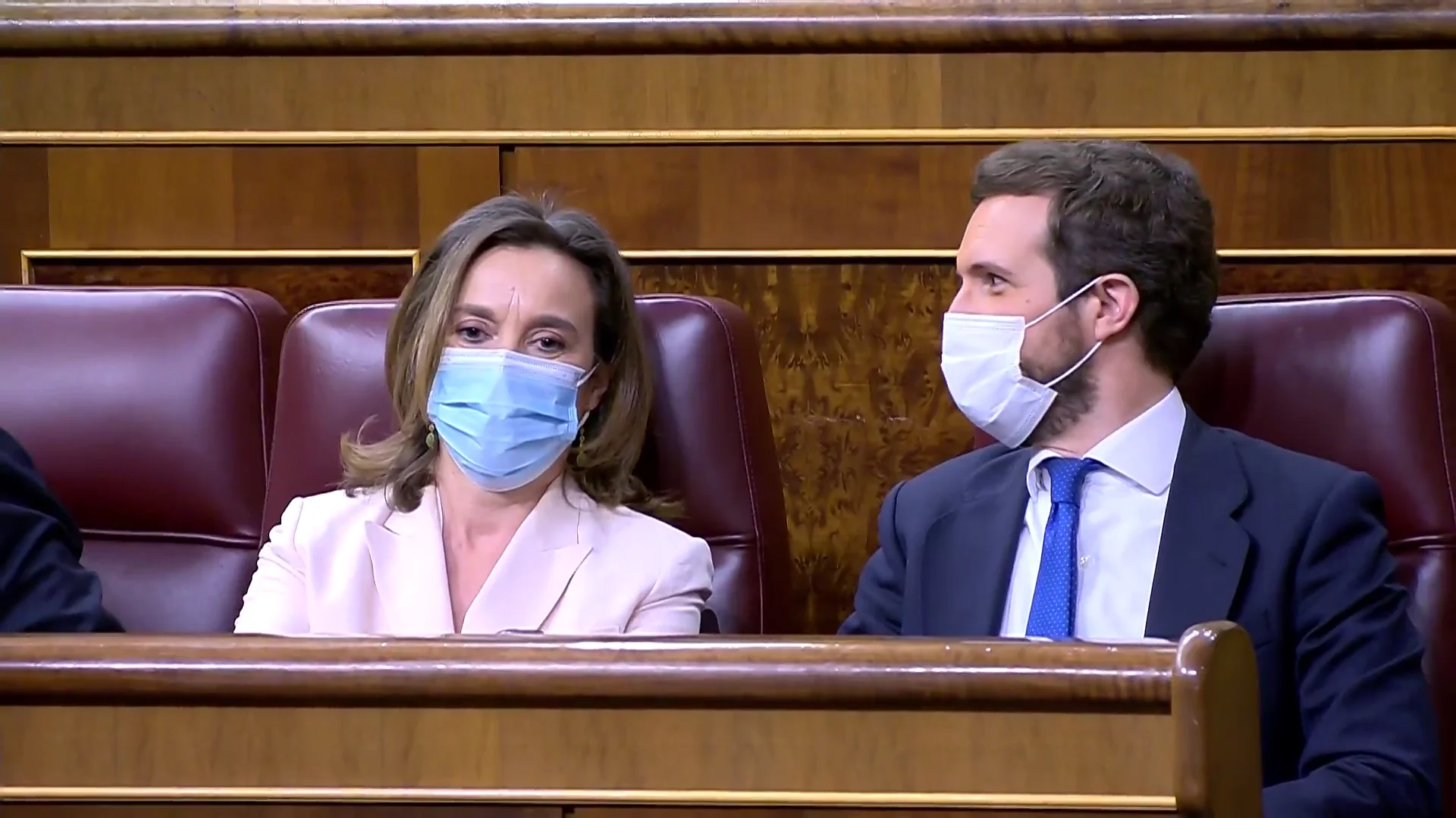 Pablo Casado junto a Cuca Gamarra en el Congreso de los Diputados