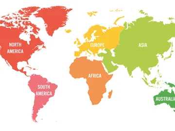 Mapa de los continentes del mundo Mapa de los continentes del mundo
