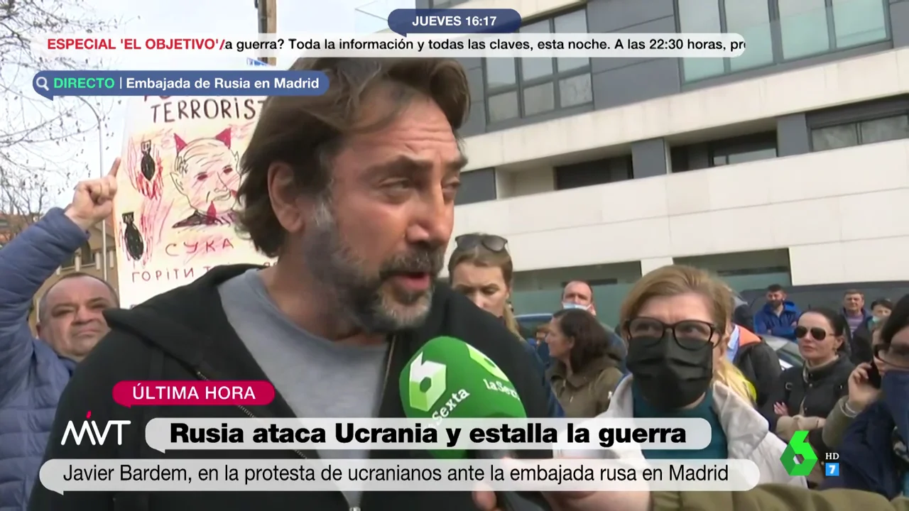 Javier Bardem critica el bombardeo de Rusia a Ucrania: "La nominación al Oscar es irrelevante en un contexto como este"