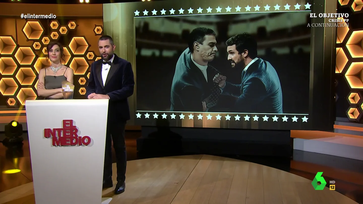 El Intermedio 'homenajea' la 'variedad de registros' de Pablo Casado: "Es el Leonardo DiCaprio de la política" El Intermedio 'homenajea' la 'variedad de registros' de Pablo Casado: "Es el Leonardo DiCaprio de la política"