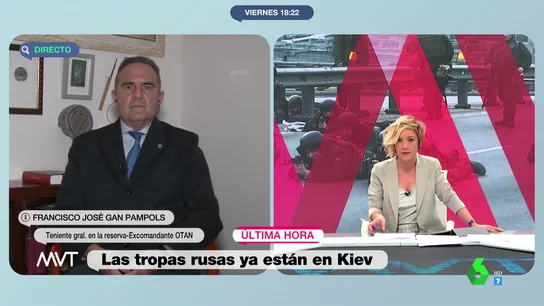 El teniente general José Gan Pampols explica que la Alianza no puede enviar tropas "como organización" porque Ucrania no es miembro. Sin embargo, cualquiera de los países socios "podría decidir intervenir a título nacional". El teniente general José Gan Pampols explica que la Alianza no puede enviar tropas "como organización" porque Ucrania no es miembro. Sin embargo, cualquiera de los países socios "podría decidir intervenir a título nacional".