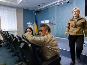 Sean Penn, en Kiev (Ucrania)