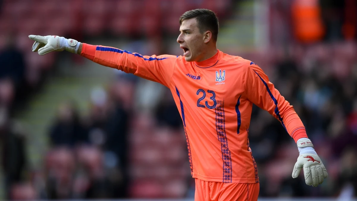 Lunin, en un partido