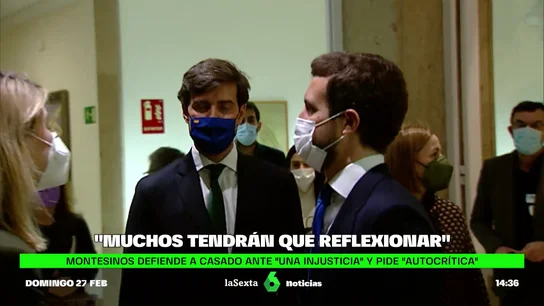 Montesinos defiende a Casado ante "una injusticia" y pide "autocrítica" en el partido "Tendrán que reflexionar"