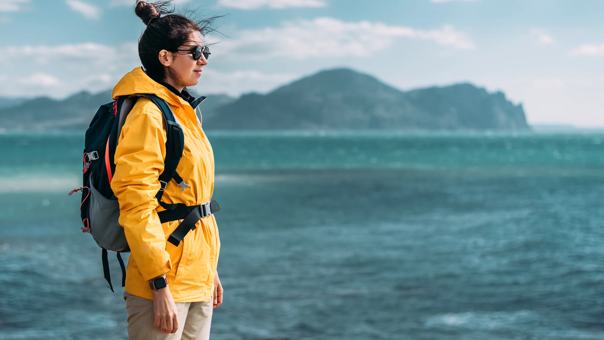 Mujer viajando sola