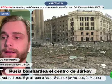 Un joven ucraniano muestra la devastación del asedio ruso sobre Járkov