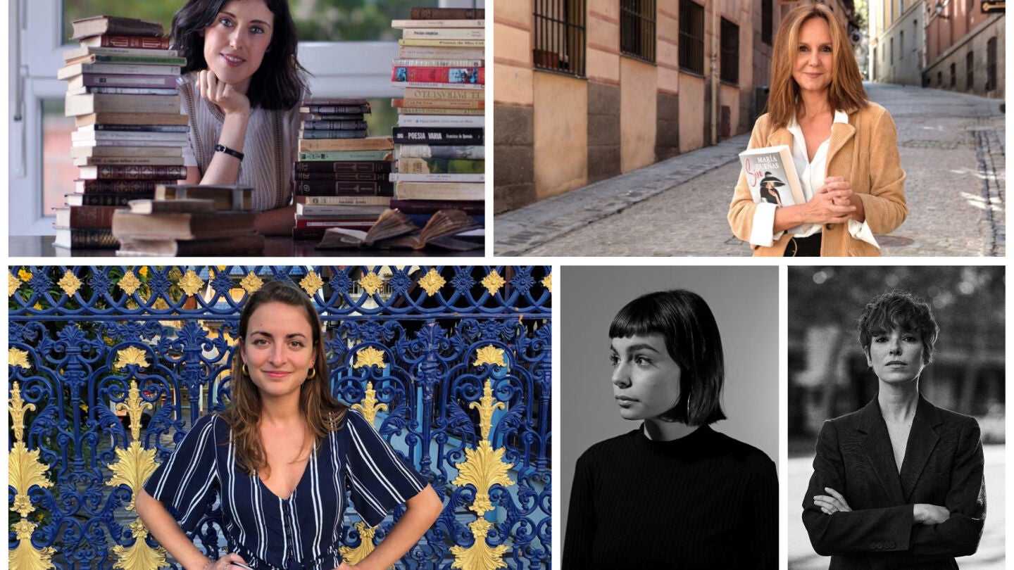 Irene Vallejo, María Dueñas, Irena Solà, Andrea Abreu y Virginia Feito Irene Vallejo, María Dueñas, Irena Solà, Andrea Abreu y Virginia Feito