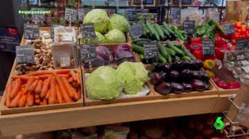 Imagen de verduras en un supermercado