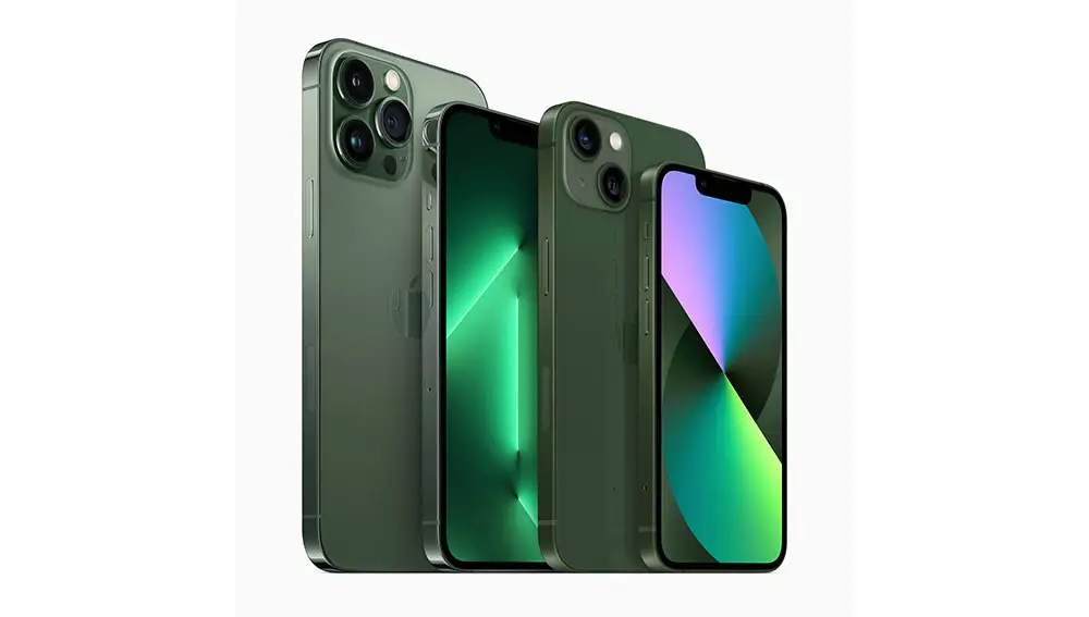 Nuevos iPhone 13 verdes