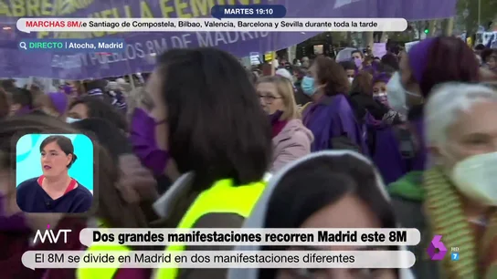 La advertencia de Loreto Ochando este 8M: "Si nos dividimos lo único que conseguimos es darle pábulo a los discursos de extrema derecha" La advertencia de Loreto Ochando este 8M: "Si nos dividimos lo único que conseguimos es darle pábulo a los discursos de extrema derecha"