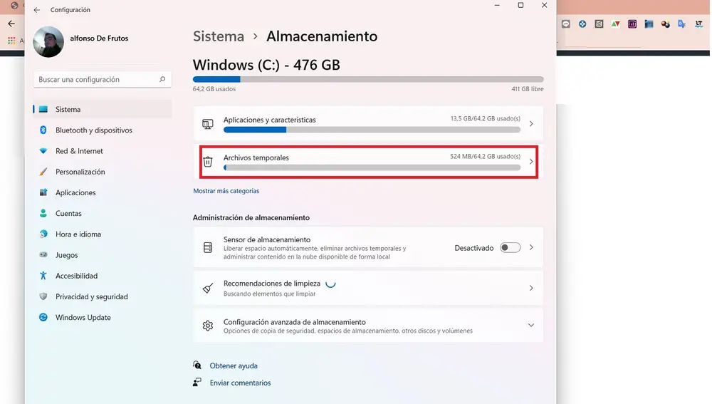Liberar espacio en Windows 11 Liberar espacio en Windows 11