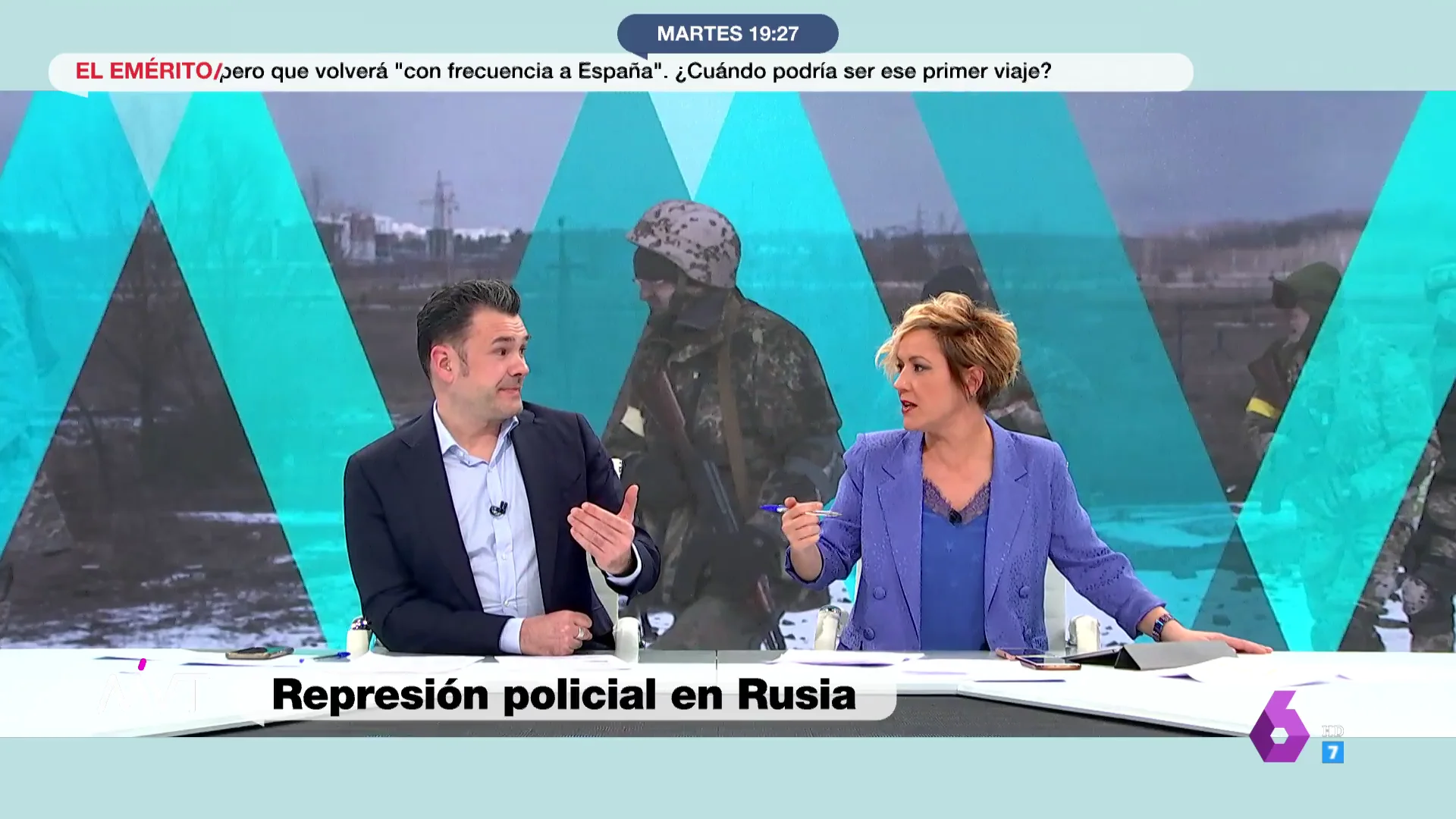  La indignación de Cristina Pardo ante las palabras de un gobernador ruso: "Los políticos tienen que ser criticados, aquí y en Rusia"