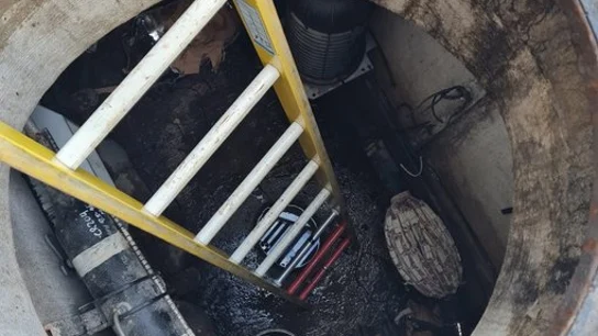 Una mujer ciega cae tres metros por el hueco de una arqueta abierta en una calle de Pamplona Con su perro guía