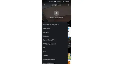 El nuevo menú de Google Lens El nuevo menú de Google Lens