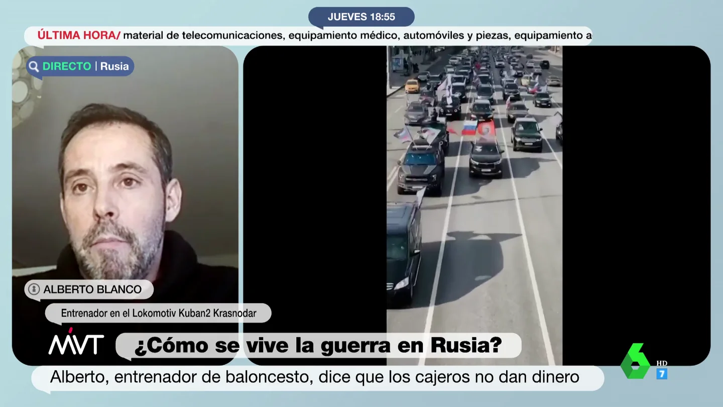Un español describe la actitud de los jóvenes rusos ante la invasión de Ucrania: "No hay ningún interés en saber lo que pasa" Un español describe la actitud de los jóvenes rusos ante la invasión de Ucrania: "No hay ningún interés en saber lo que pasa"
