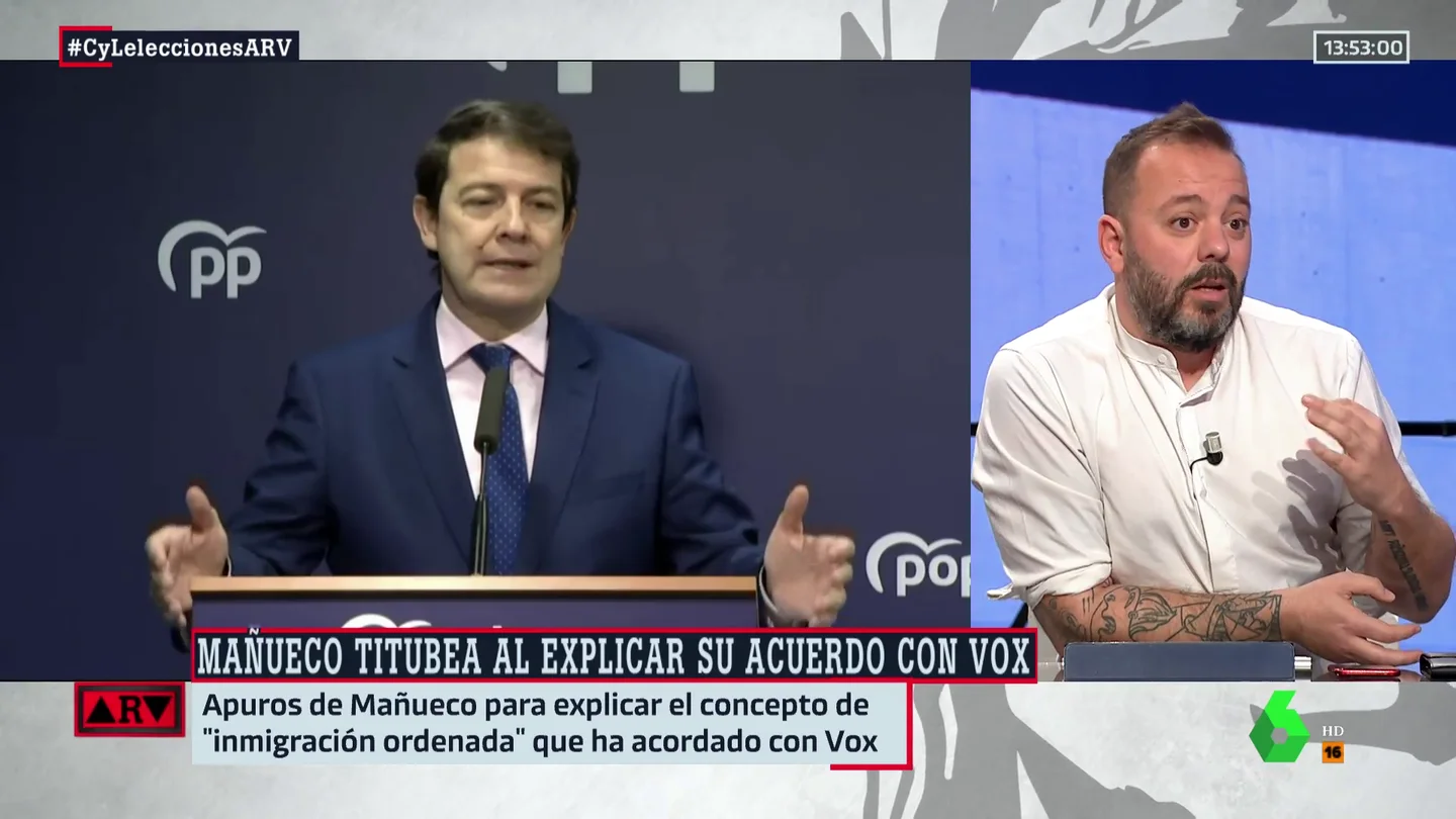 "La inmigración ordenada es un concepto nazi": el análisis de Antonio Maestre sobre el pacto PP-Vox "La inmigración ordenada es un concepto nazi": el análisis de Antonio Maestre sobre el pacto PP-Vox