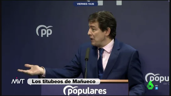 Los titubeos de Mañueco al tratar de explicar su pacto con Vox en Castilla y León Los titubeos de Mañueco al tratar de explicar su pacto con Vox en Castilla y León