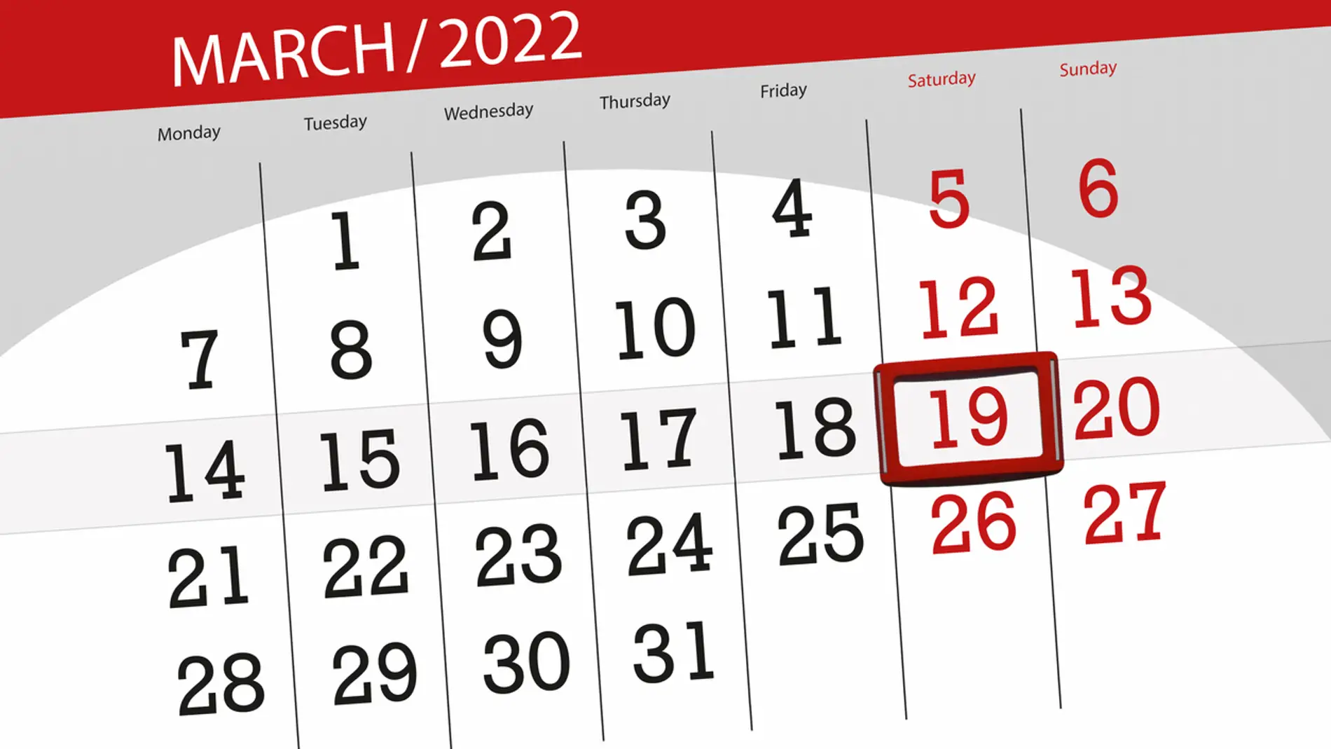Calendario Laboral 19 marzo