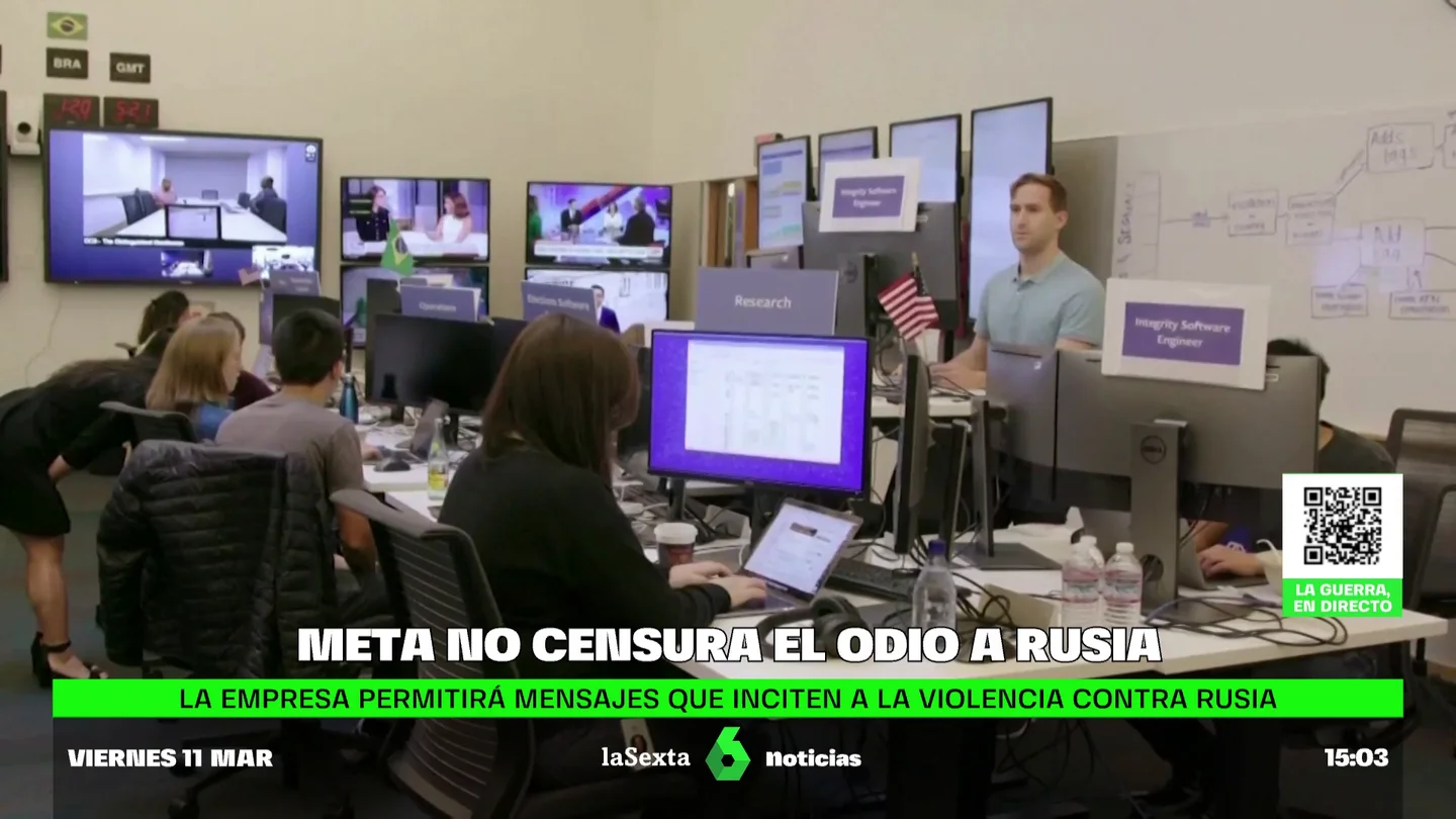 Meta, empresa propietaria de Facebook, permitirá el odio hacia Rusia en redes sociales Meta, empresa propietaria de Facebook, permitirá el odio hacia Rusia en redes sociales