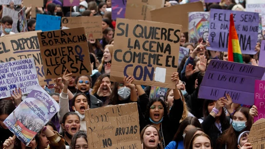Una manifestación del 8-M. Una manifestación del 8-M.