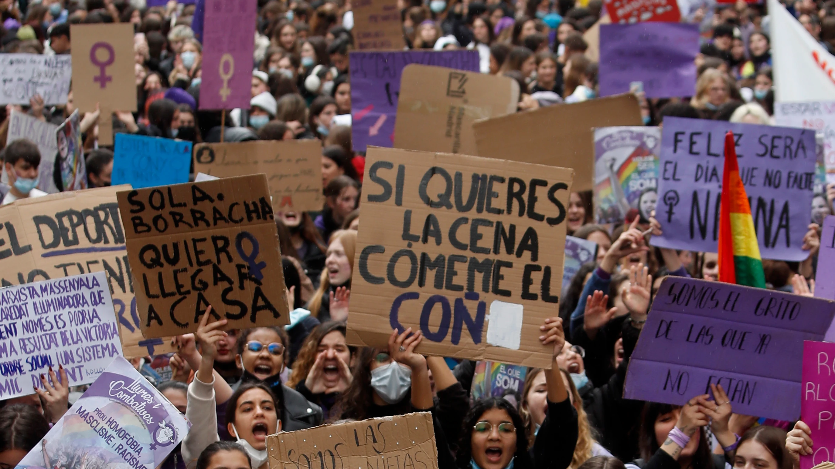 Una manifestación del 8-M.