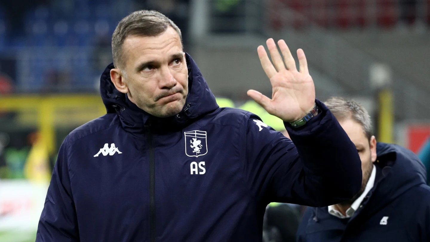Shevchenko, en un partido con el Genoa Shevchenko, en un partido con el Genoa
