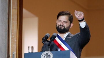 Gabriel Boric, durante su discurso de investidura como presidente de Chile