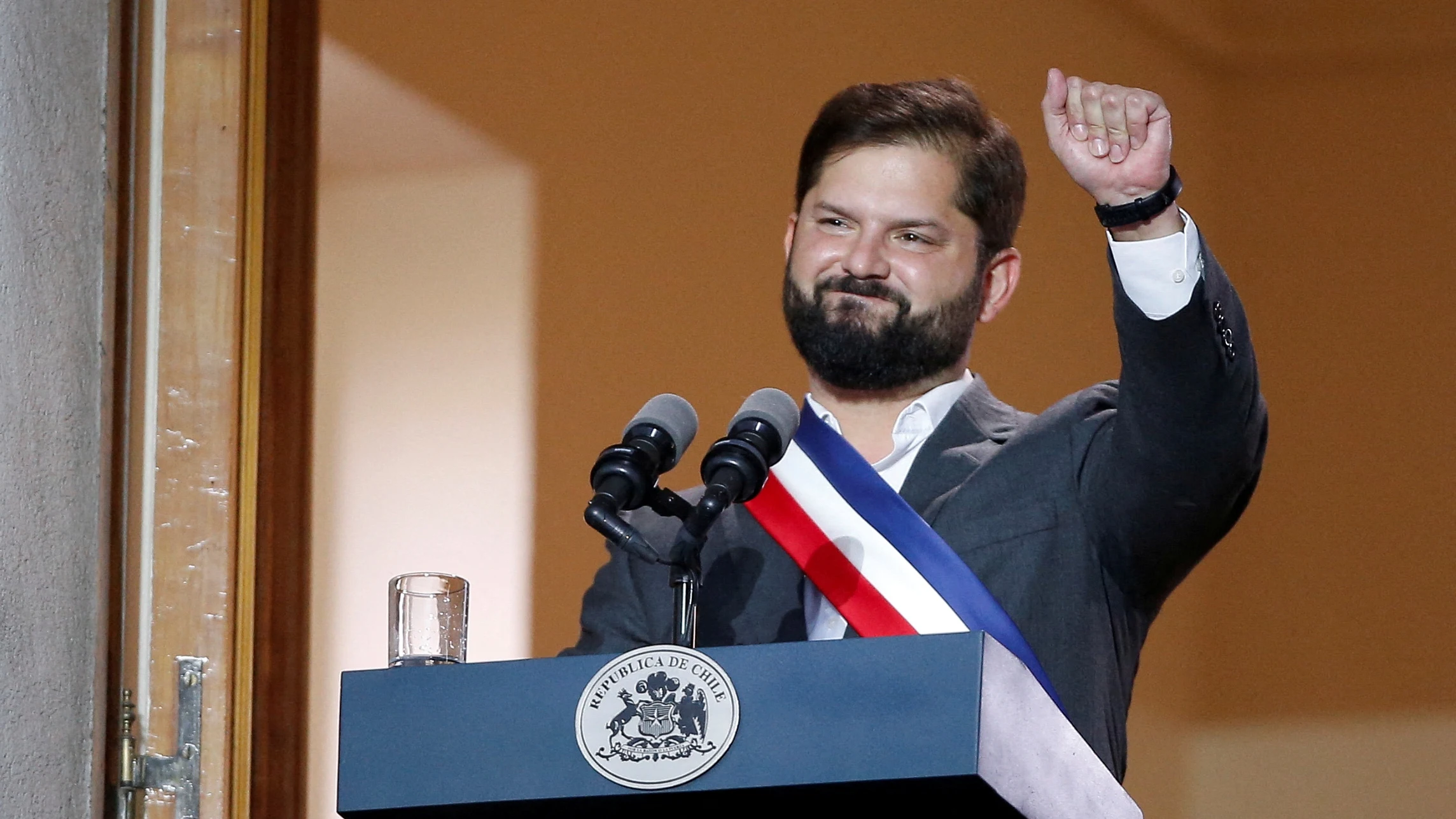 Gabriel Boric, durante su discurso de investidura como presidente de Chile