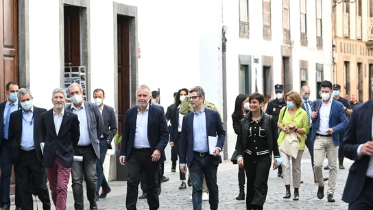 Los ministros Marlaska, Bolaños y Rodríguez, en La Palma Los ministros Marlaska, Bolaños y Rodríguez, en La Palma