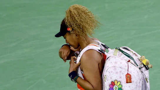 Naomi Osaka, entre lágrimas Naomi Osaka, entre lágrimas