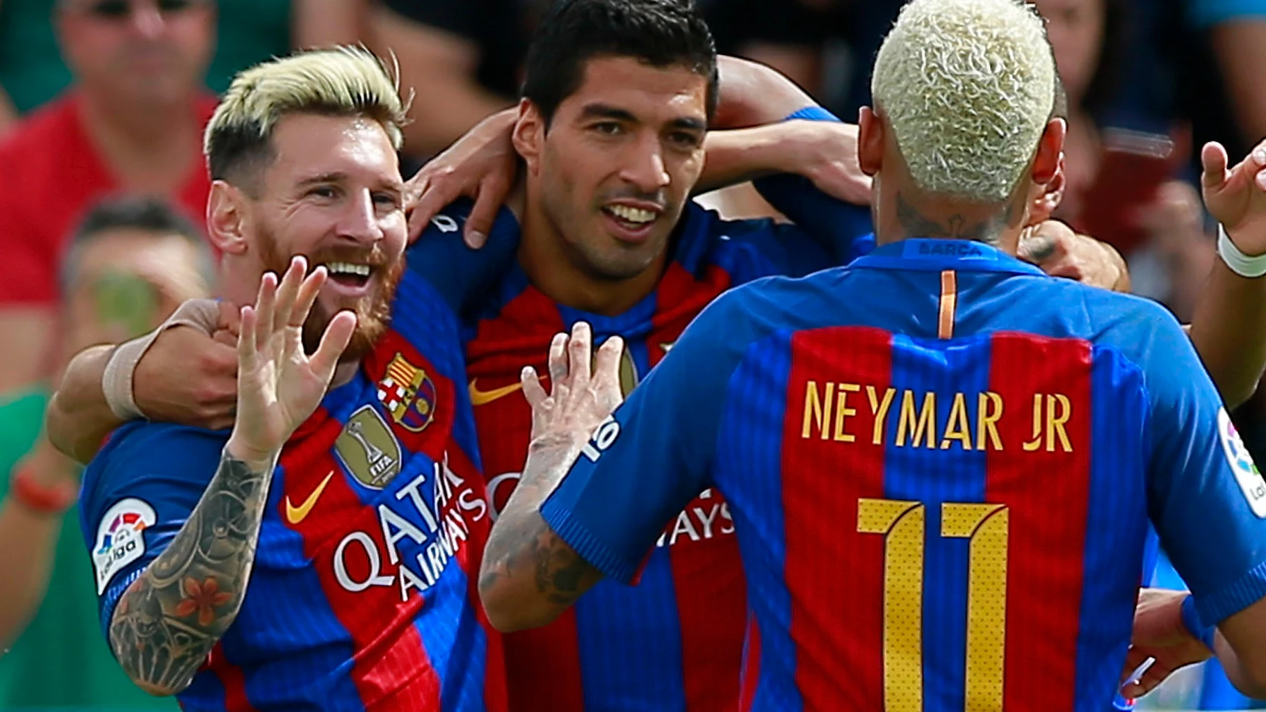 Suárez, Messi y Neymar, en el Barça