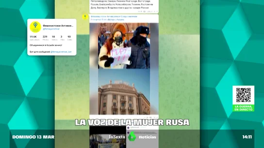 La resistencia feminista de Rusia contra la invasión: "Siempre hemos luchado junto a mujeres ucranianas" La resistencia feminista de Rusia contra la invasión: "Siempre hemos luchado junto a mujeres ucranianas"