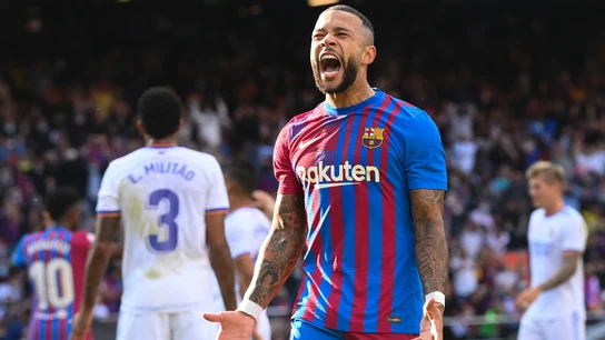 Memphis Depay, ante el Real Madrid Memphis Depay, ante el Real Madrid