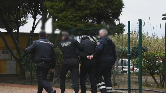 Momento de la detención del presunto asesino machista Momento de la detención del presunto asesino machista