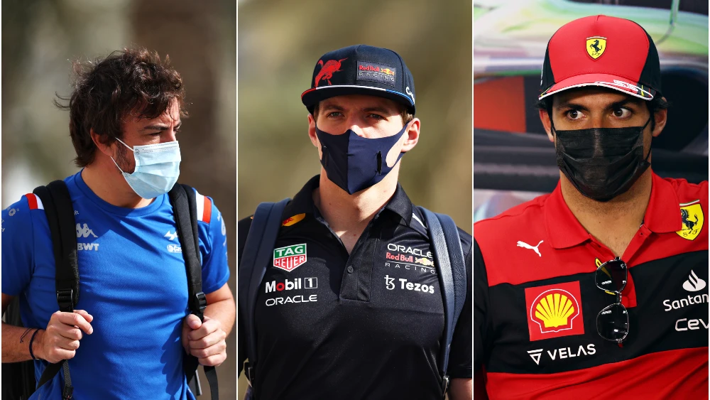 Fernando Alonso, Max Verstappen y Carlos Sainz